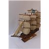 Image 3 : Wooden Model Sailboat "USS Constitution" - 18" x 15"