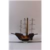 Image 1 : Wooden Santa Maria Sailboat (No Sails) - 18.5" x 16"