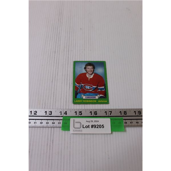 Larry Robinson 1973-74 OPC Rookie Hockey Card
