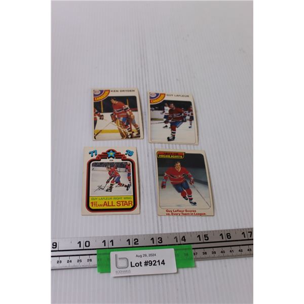 (4) Guy LaFleur & Ken Dryden 1978-79 OPC Hockey Cards