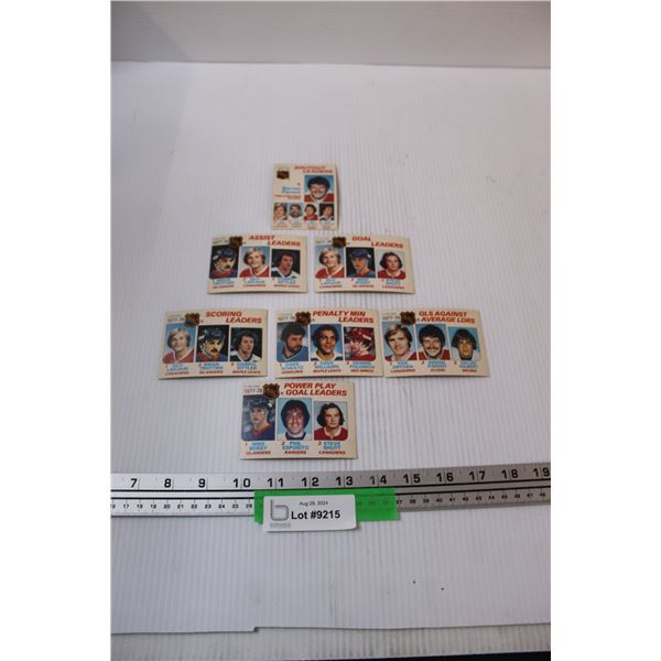 (7) 1978-79 OPC League Scoring Hockey Cards