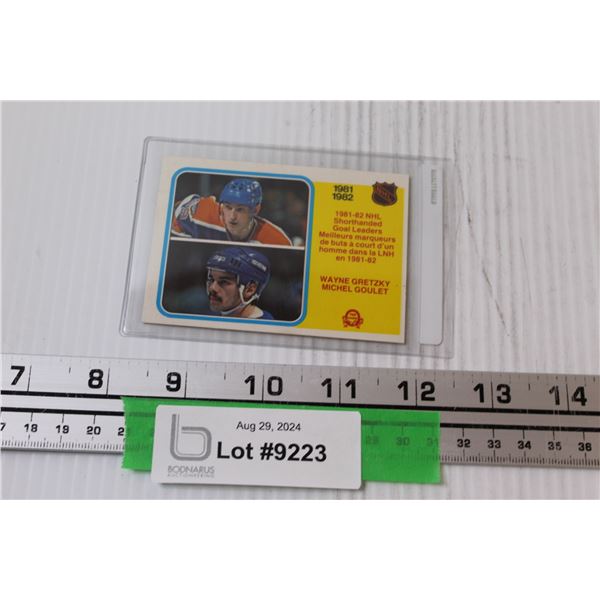 Wayne Gretzky 1982-83 OPC Short Handed Goal Leaders Hockey Card