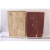 (2) Pastel & Charcoal Sketch Books of Nude Art - 18" x 12"