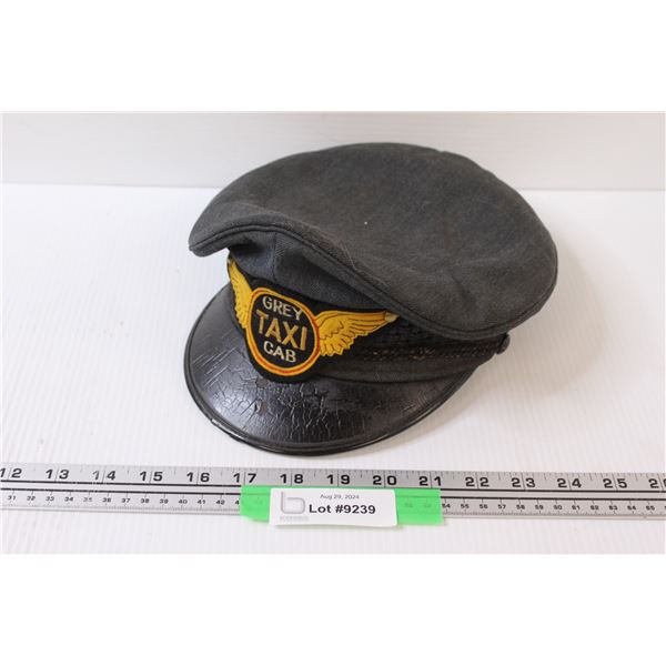 Grey Taxi Cab Drivers Hat