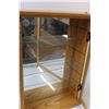Image 3 : Honey Oak Wooden Display Showcase w/ Glass Shelves - 5" x 16" x 22" High
