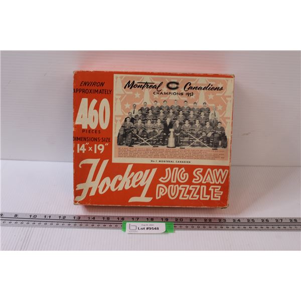 Vintage Hockey Montreal Canadiens 1953 Jig Saw Puzzle Box (Box Only, No Puzzle)