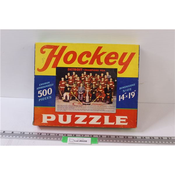 Vintage Hockey Detroit Red Wings 1954 Jig Saw Puzzle Box (Box Only, No Puzzle)