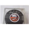 Image 2 : Brian Trottier Signed Hockey Puck - Has Sticker from Authentication but No Certificate