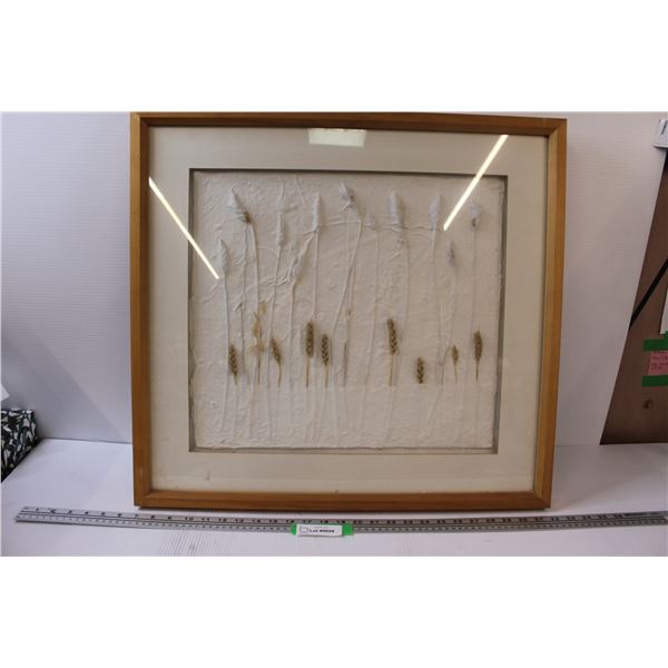 Wheat Art In Shadow Box Frame - 25.5" x 23.5"