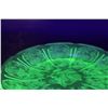 Image 2 : Uranium Depression Glass Cherry Blossom Plate - 7"