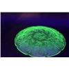 Image 3 : Uranium Depression Glass Cherry Blossom Plate - 7"