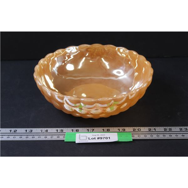 Fire King Bubble Peach Lustre 9" Serving Bowl