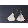 Image 3 : Vintage Mexican Abalone Drop Triangle Earrings