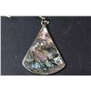 Image 5 : Vintage Mexican Abalone Drop Triangle Earrings