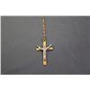 Image 2 : ^10K Gold Crucifixion Cross & Necklace - 3.50g