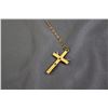 Image 3 : ^10K Gold Crucifixion Cross & Necklace - 3.50g