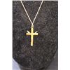 Image 4 : ^10K Gold Crucifixion Cross & Necklace - 3.50g