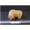 Indigenous Carved Stone Brown Bear - Signed - 6" x 3.5"