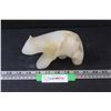 Indigenous Alabaster Carved Stone Polar Bear - 7" x 4"