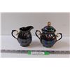 Amethyst-like Creamer & Sugar Bowl Set
