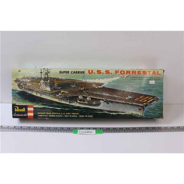Revell USS Forrestal Super Carrier Model - as is
