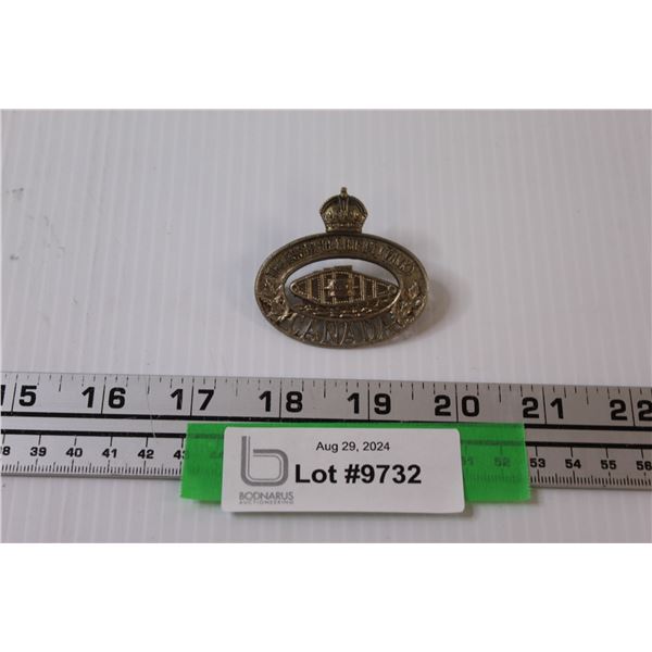 World War 2 Essex Tank Regiment Canada Police Badge