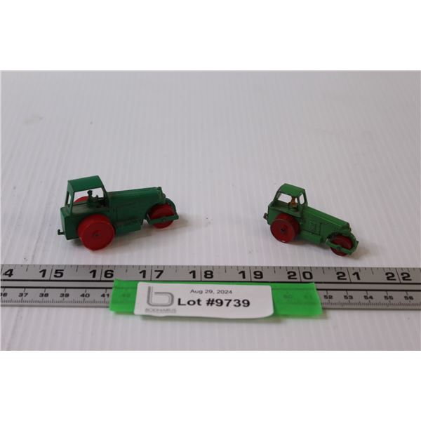 (2) Lesney Die Cast: Road Roller - 1958 & Diesel Road Roller - 1955