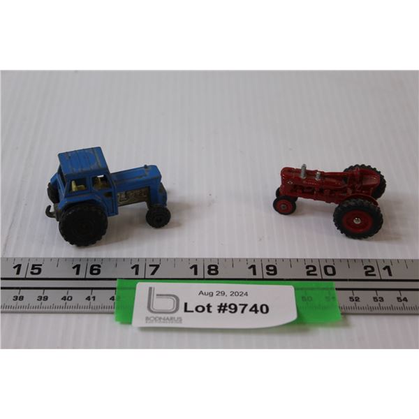 (2) Die Cast: Matchbox Ford Tractor -1967 & Farmall Tractor