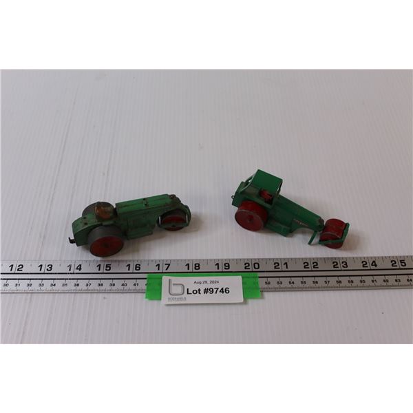 (2) Die Cast: Dinky Aveling Barford Road Roller 1954-63 & Lesney King Size K9A Roller (Front Roller 