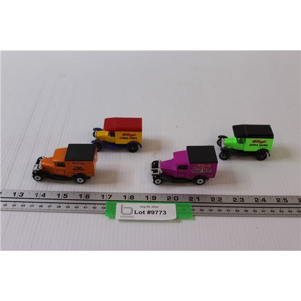(4) Die Cast: Kellogg's Cereal Delivery Vehicles