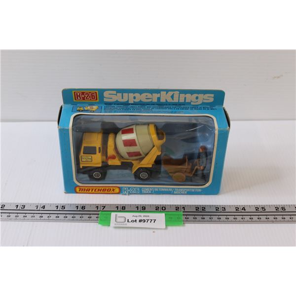 Die Cast Matchbox K-26 Super Kings Cement Truck & Employee Set in Box