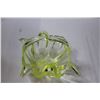 Image 4 : Uranium Vintage Yellow Blown Glass Bowl - 6" tall x 5" Wide
