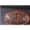Image 4 : Vintage Pink Depression Glass Divided Serving Tray & Sugar Bowl