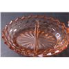 Image 6 : Vintage Pink Depression Glass Divided Serving Tray & Sugar Bowl