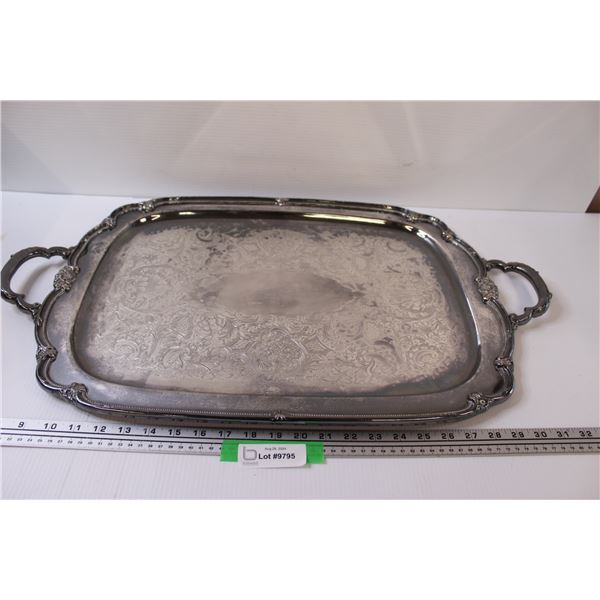 Remembrance 1847 Roger Bros Silver Plated Serving Tray - 29" x 17"