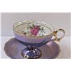 Image 2 : Vintage Japanese Purple Lustre Footed Tea Cup & Saucer Set