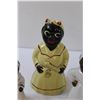 Image 3 : (3) Black Americana Salt & Pepper Shakers - Porcelain