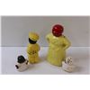 Image 5 : (4) Black Americana Salt & Pepper Shakers & Sugar Jar- Porcelain