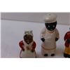Image 3 : (4) Black Americana Salt & Pepper Shakers- Porcelain