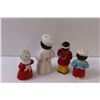 Image 5 : (4) Black Americana Salt & Pepper Shakers- Porcelain