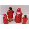 Image 5 : (4) Black Americana Salt & Pepper Shakers- Plastic