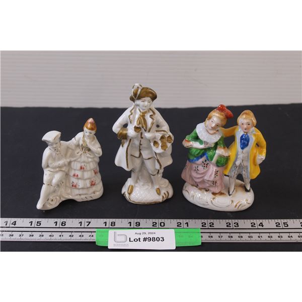 (3) French Style Porcelain Figurines Made in Occupied Japan