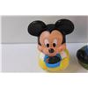 Image 4 : Vintage Mickey Mouse Lot: Coin Bank & Babies Bobble Toy