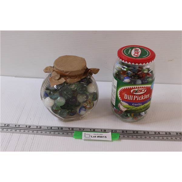 Jar of Marble Shooters & Bicks Jar of Marbles