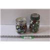 Image 1 : Jar of Marble Shooters & Antique Glass Jar of Marbles