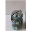 Image 2 : Jar of Marble Shooters & Nabob Glass Jar of Marbles