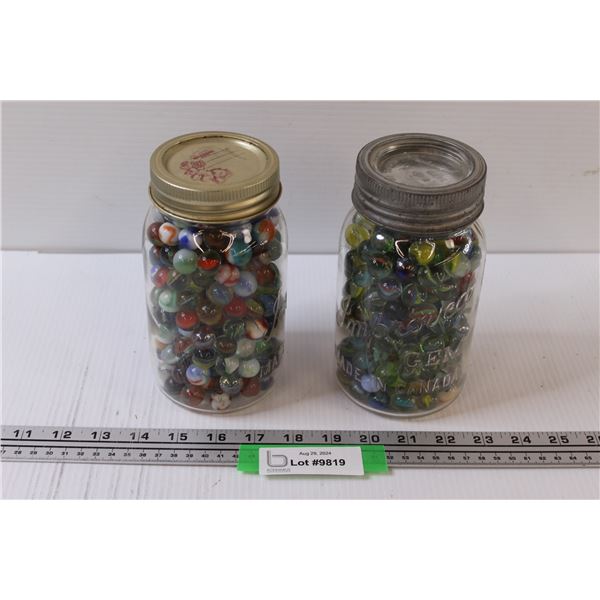 (2) Jars of Marbles