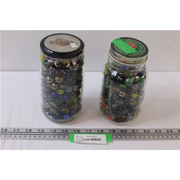 (2) Jars of Marbles