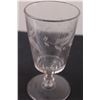 Image 3 : (2) Etched Wheat Parfait & Cordial Glass Set