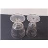 Image 4 : (2) Etched Wheat Parfait & Cordial Glass Set